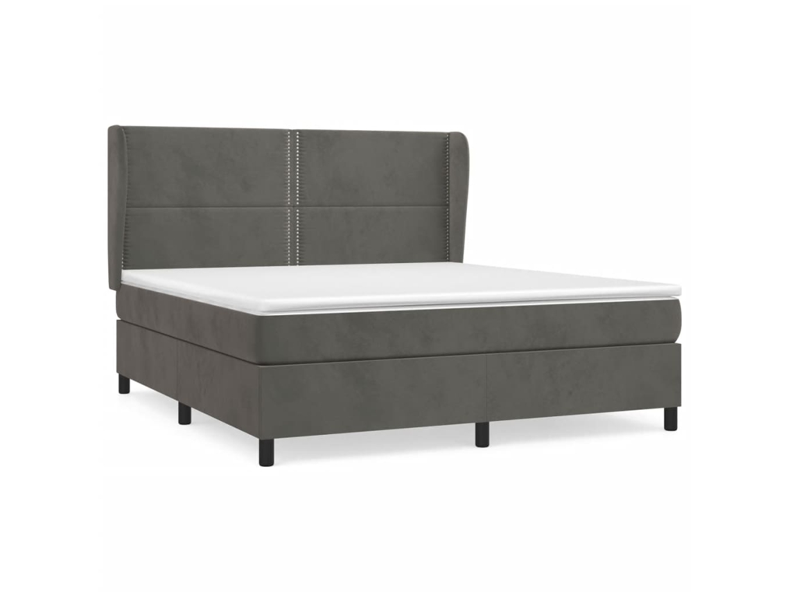 Box Spring Bed, Box Spring Beds Vidaxl Cinzeto Veludo (160 X 200 Cm)