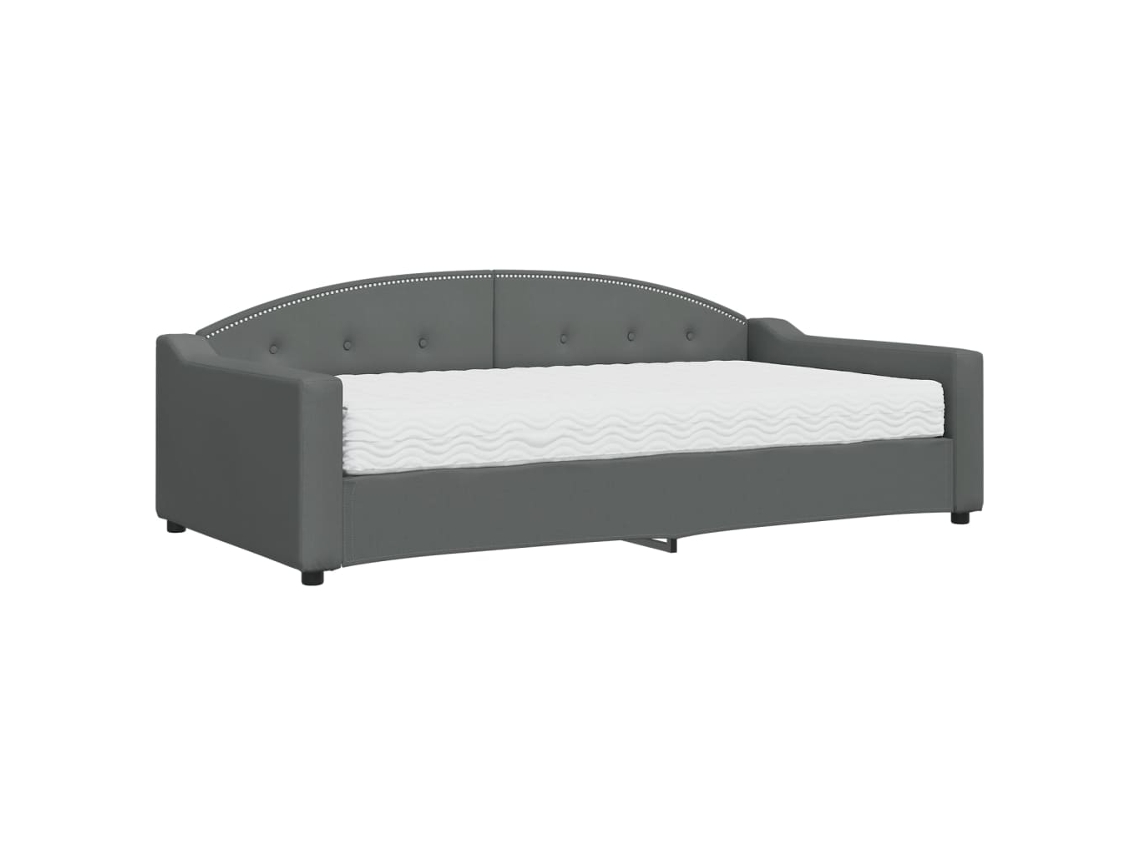 Sofá-cama Com Colchão Vidaxl Cinzeto Tecido