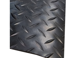 Revestimento Antiderrapante - Diamante Preto - 3mm - 100x250cm - Composição 100% Borracha - Pavimento PVC - Piso de Borracha