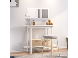 Vidaxl Mesa Consola 110x40x80 Cm Pinho Maciço Branco