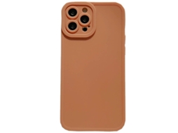 Capa Compatível com Iphone 13 Pro Max, Capa de Silicone Morandi Solido para Mulheres (marrom)