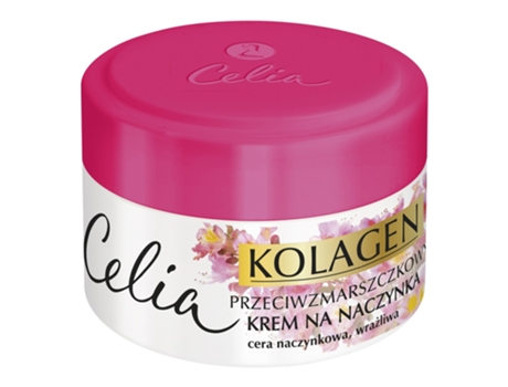 Creme antienvelhecimento revitalizante com colágeno avançado para pele sensível, 50 ml Celia