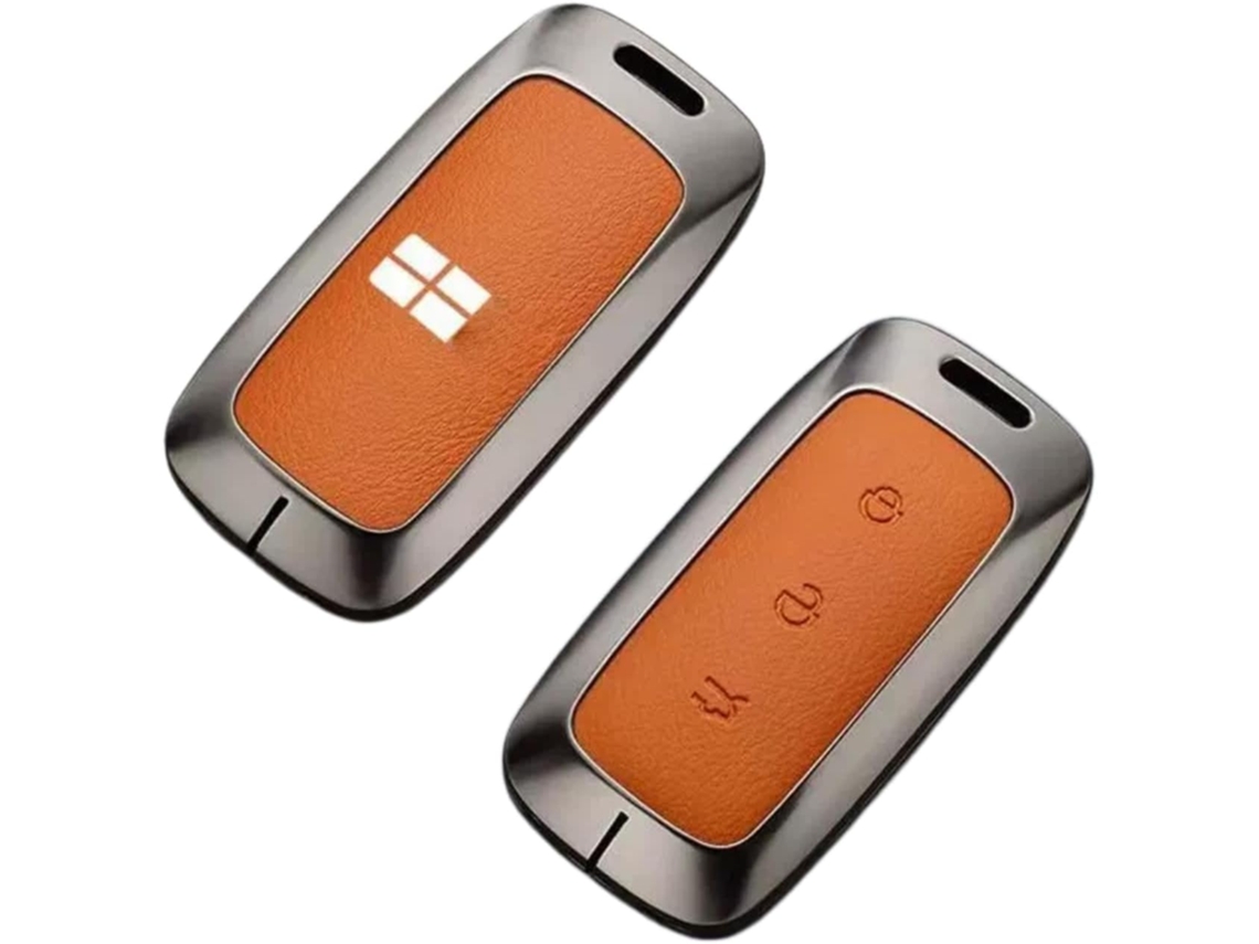 Capa Para Teclado Compatível Com Geely Ex5 2024 2025 2026-galaxy Em I Starray, Com Moldura Em Liga De Zinco Laranja