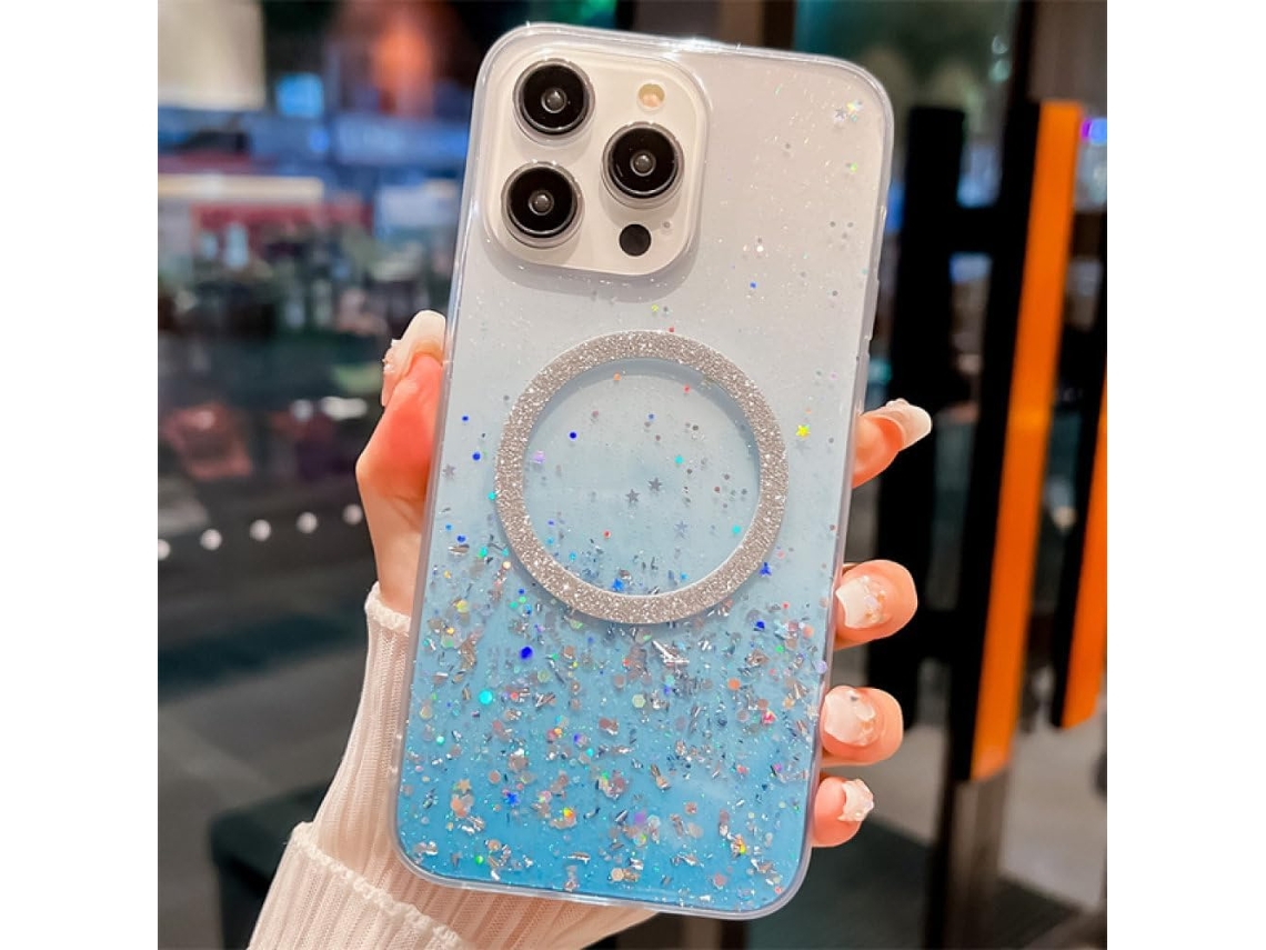Capa Transparente Enilsa Para Iphone X Com Glitter Magnético Em Cores Vibrantes, Capa De Tpu Macia, Be, Para Iphone X