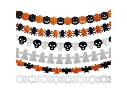 Guirlanda De Papel Para Decoração De Halloween, Suprimentos Para Festa De Halloween, Pacote Com 6 Ly Ebike