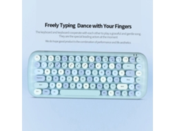 Mofii Candy 2.4g Teclado E Mouse Sem Fio Combo 84 Teclas Mini Cor Mista Verde