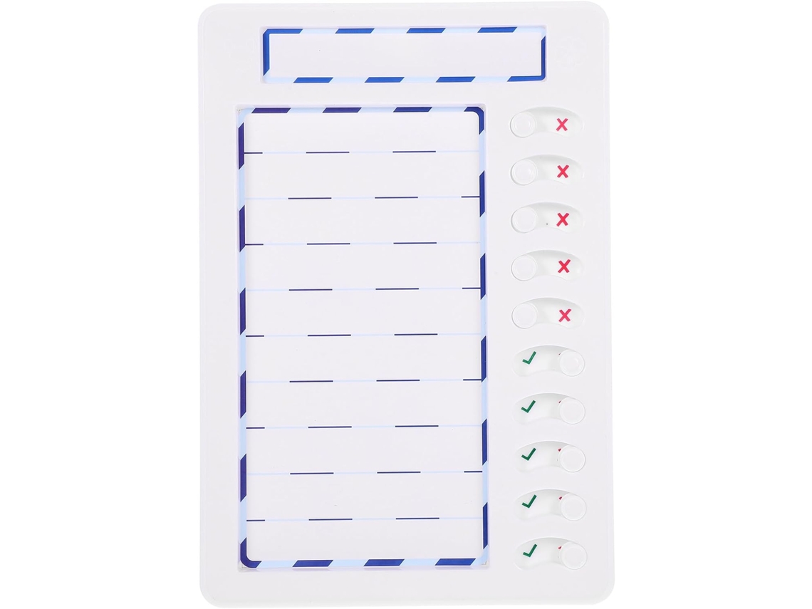 Quadro De Treinamento De Adolescentes Em Plástico Com Caneta, Portátil E Botão Físico, Adaptado Para