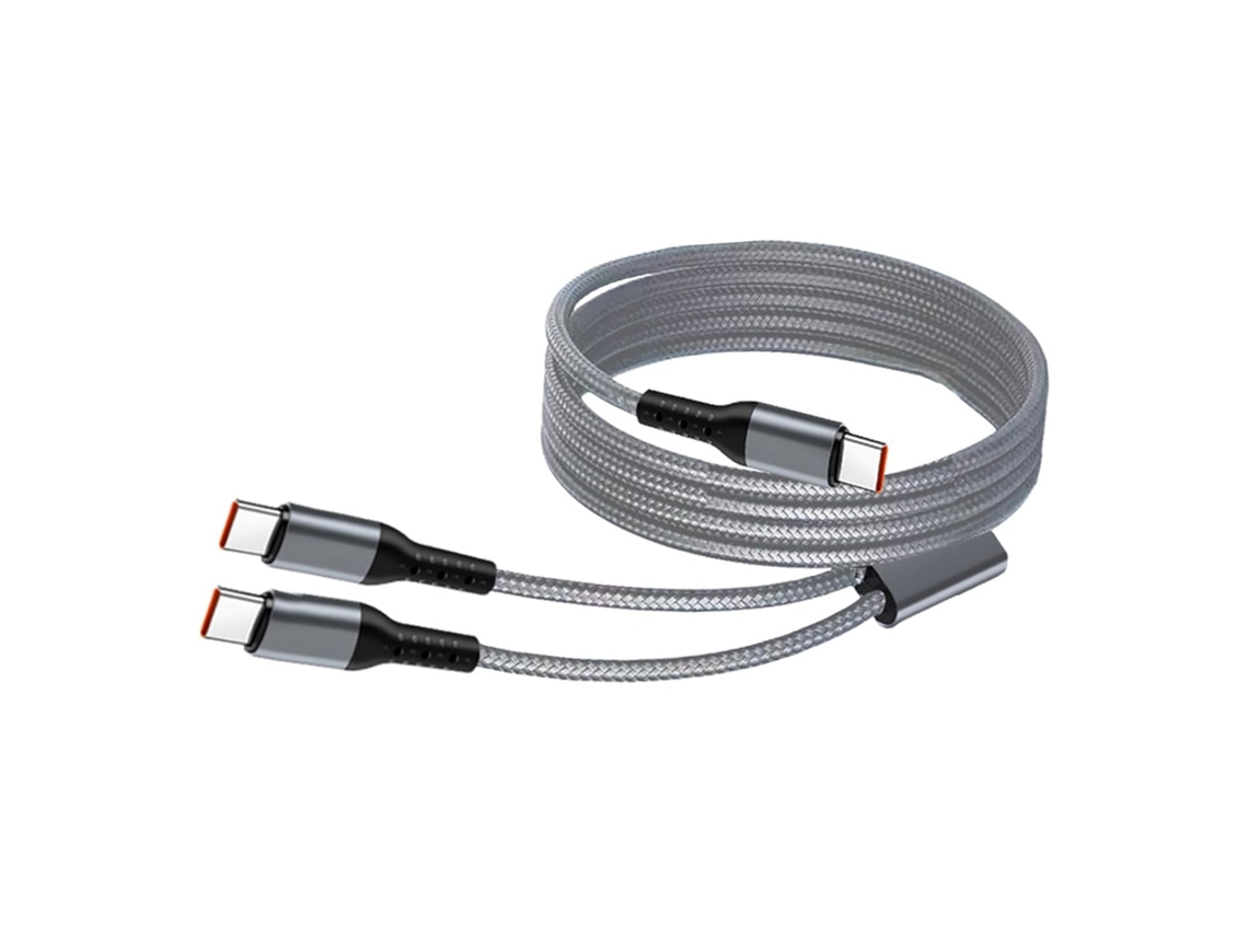 Cabo De Carregamento Rápido 1,5 M Com Conector Tipo C Para Dual Laptop