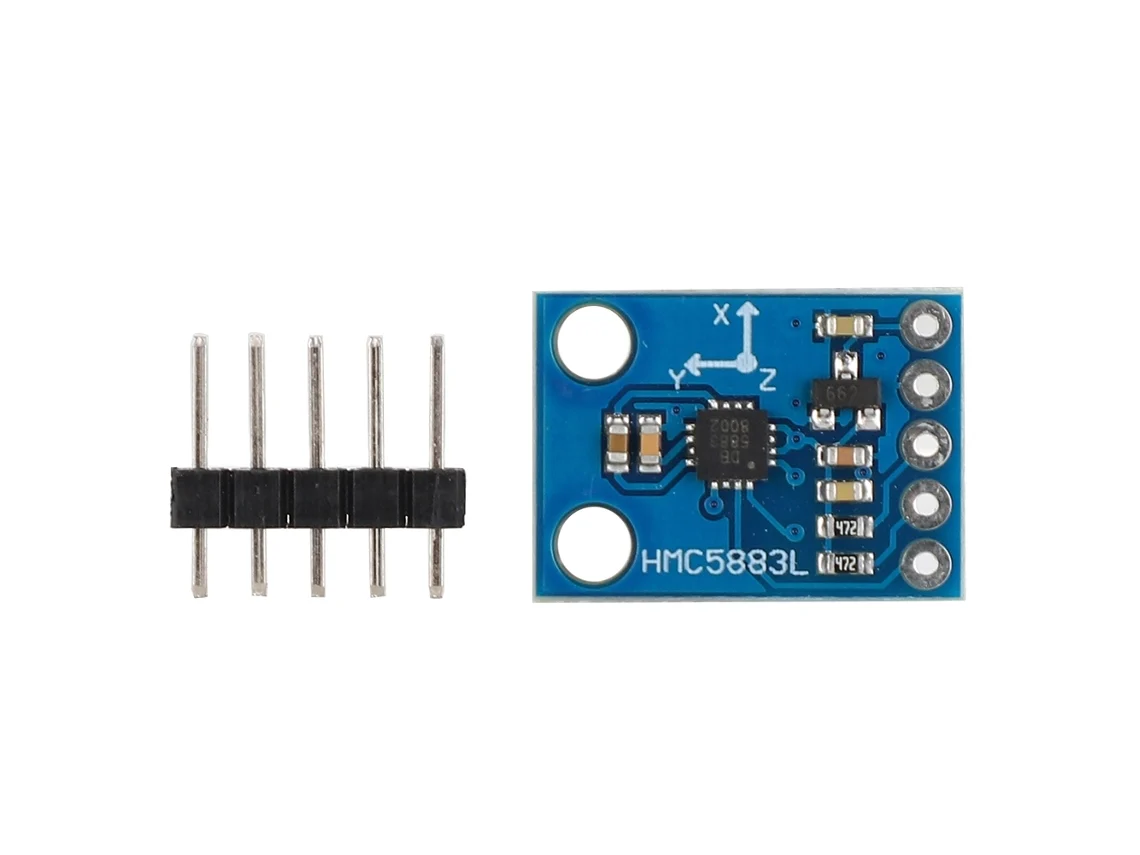 Módulo Bússola Eletrônica Hmc5883l Sensor Campo Magnético Triaxial Sem Calibração para Placa Pcb | S/MARCA