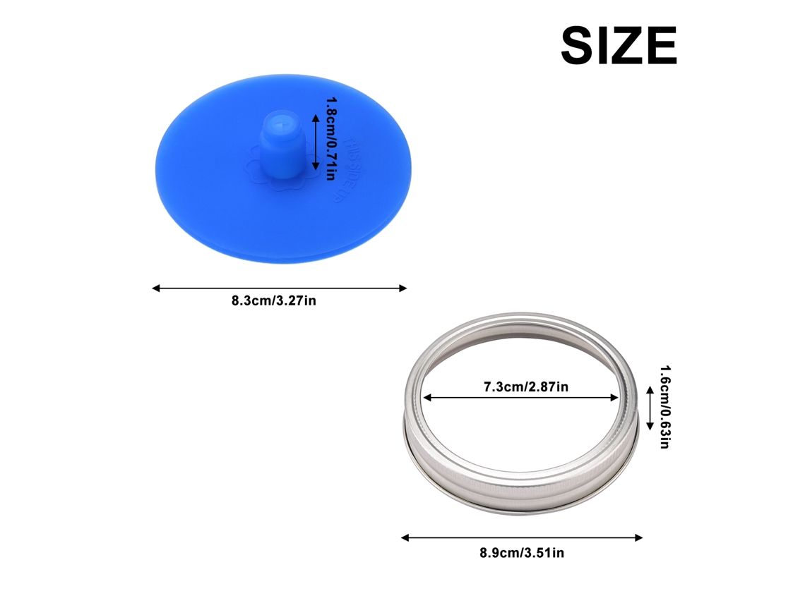 Lids de Fermentação LAXISCREED para Mason Jar 86mm 2un