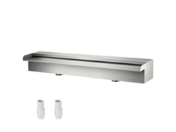 Cascata De Água Aço Inoxidável 150 X 11,4 7,8 Cm Fonte Retangular Para Piscina Com E Conector Tubulação Jardim, Exterior, Pátio