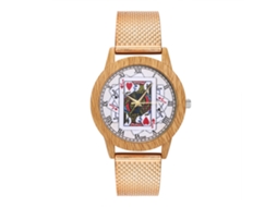 Reloj De Pareja Unisex Zhoulianfa Correa De Malla Acero Dial Poker Oro Rosa