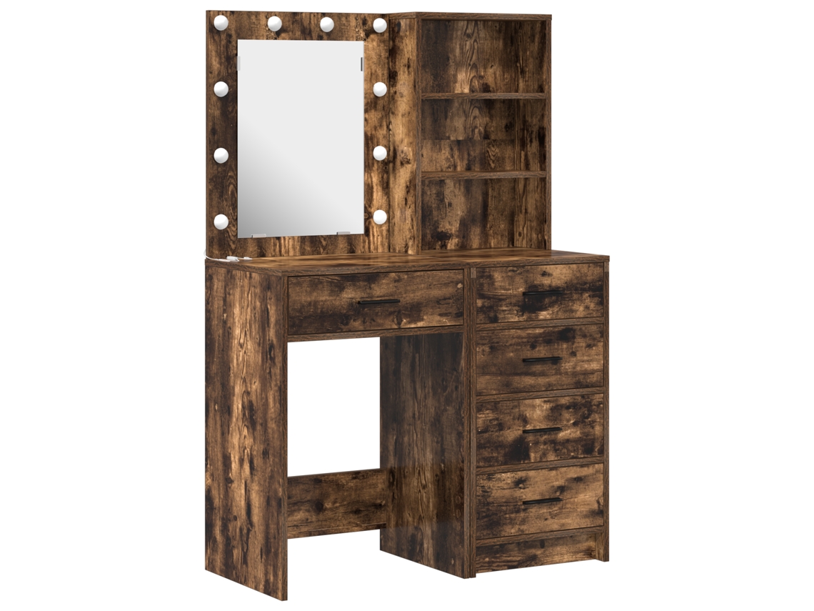 Conjunto 2 Mesa De Vestir Vidaxl Castanho Derivados De Madeira (50 X 41 X 135 Cm)