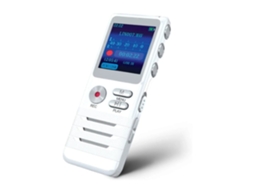 Lurelia Gravador De Voz Portátil 8gb Com Usb, Ativação Por Voz, Microfone Duplo Para Conversas - Branco