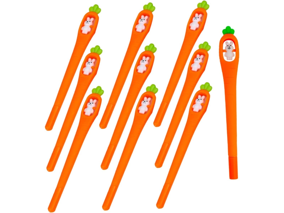 Didiseeon Conjunto De 10 Lápis Silicone Em Formato Cenoura, Fofinhos E