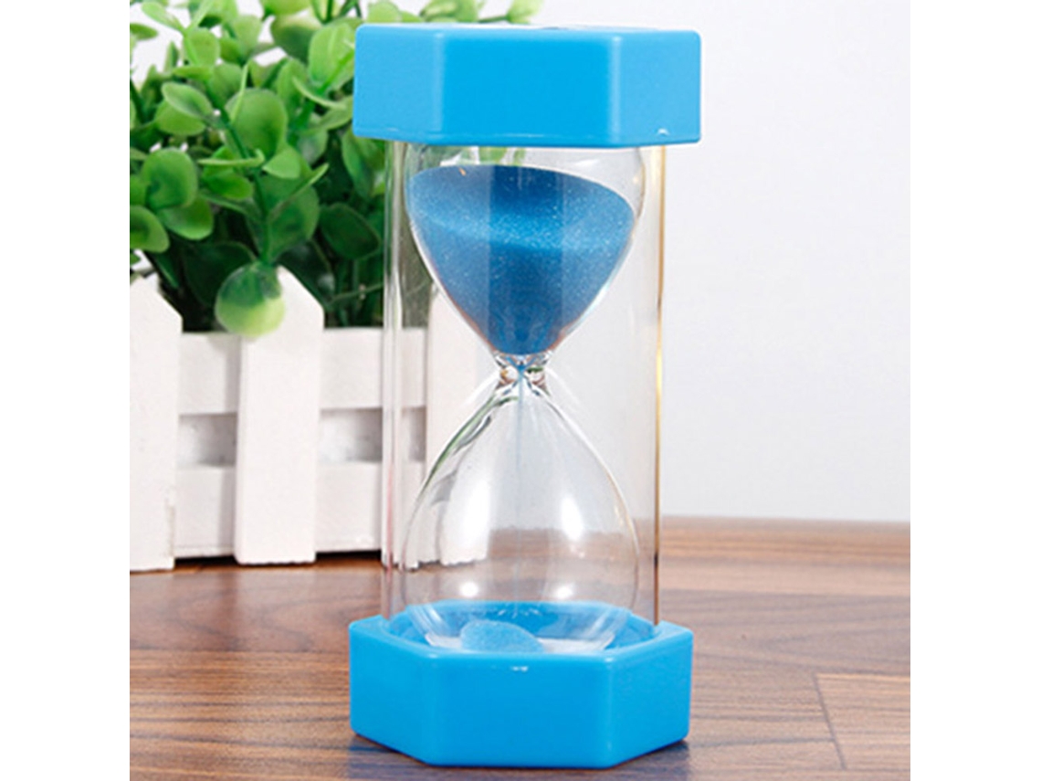 Ampulheta Para Controlo Visual Do Tempo, Duração 5/10/15/20/30 Minutos, Acabamento Azul-celeste