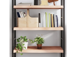 Vidaxl Prateleira De Parede 100x50x(2-6)cm Carvalho Maciço Não Tratado