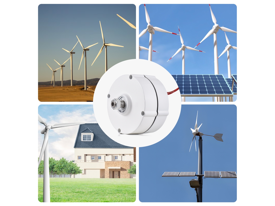 Gerador de Ímã Permanente LAXISCREED de 200w 12v Trifásico para Turbinas Eólicas Verticais e Horizontais