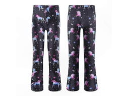 Calças de dança casuais e elásticas para meninas, ideais para jazz, tamanhos 7-8, nas cores preto, azul e rosa. Ajuste perfeito.