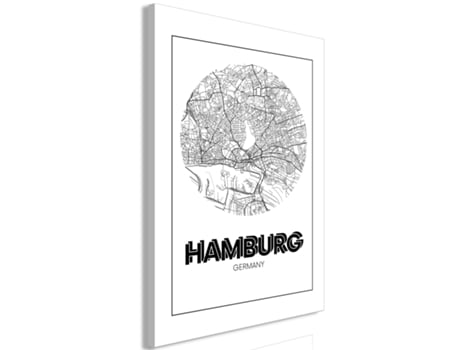Quadro ARTGEIST Retro Hamburg (1 Part) Vertical (80x120)