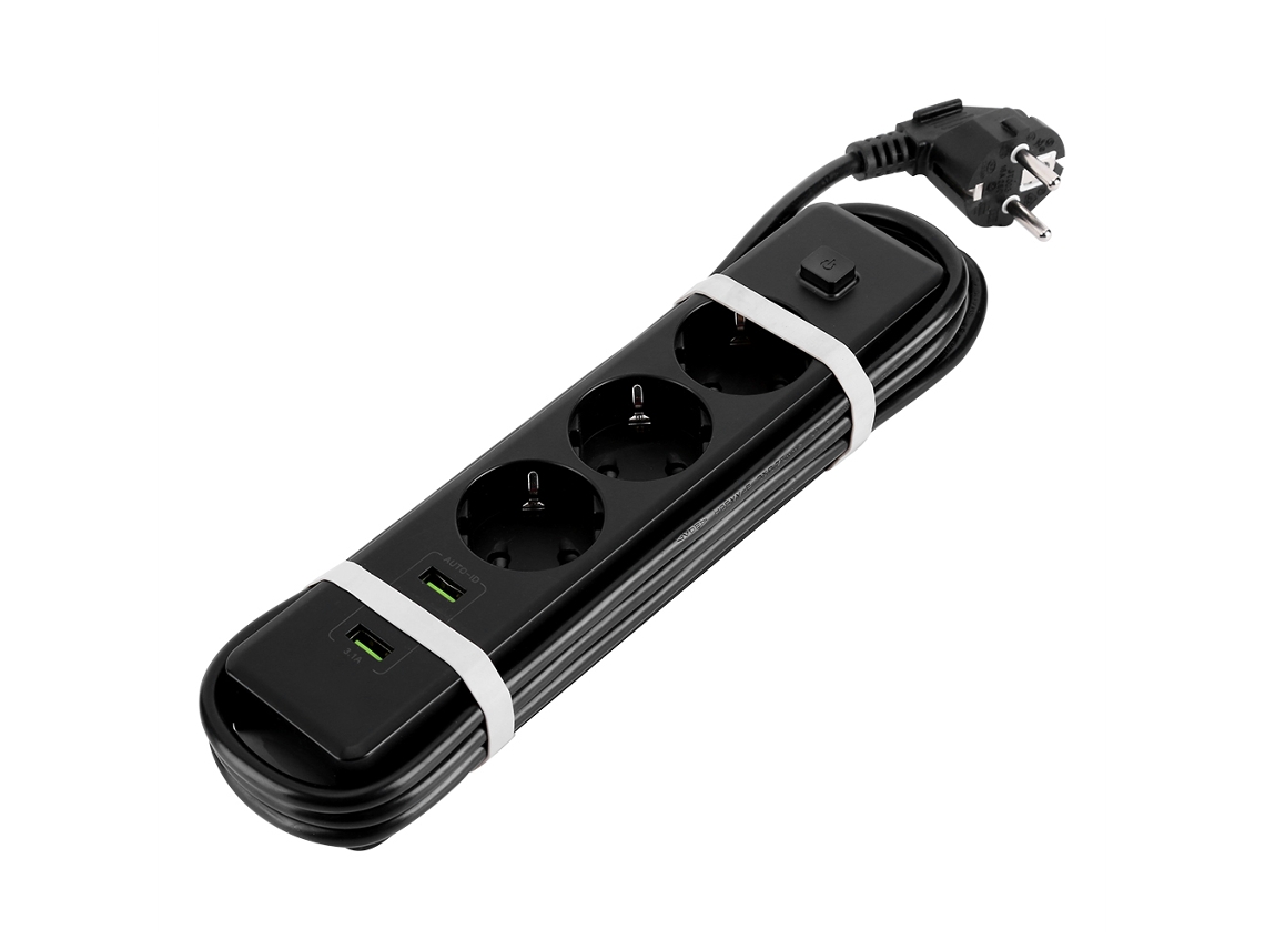 Tomada Usb Padrão UE (3 Portas Com 3 Saídas, Prova de Água Multifuncional)