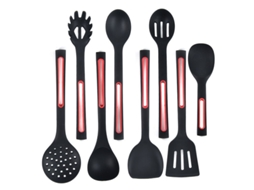 2026 set de Utensílios de Cozinha de Silicone Resistente Ao Calor, Seguro para Lava loiça, 8 Peças, Preto