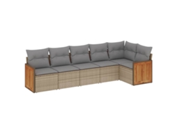 Garden Sofa Set, Garden Sofa Sets Vidaxl Bege Rattan / Vime (n/a)