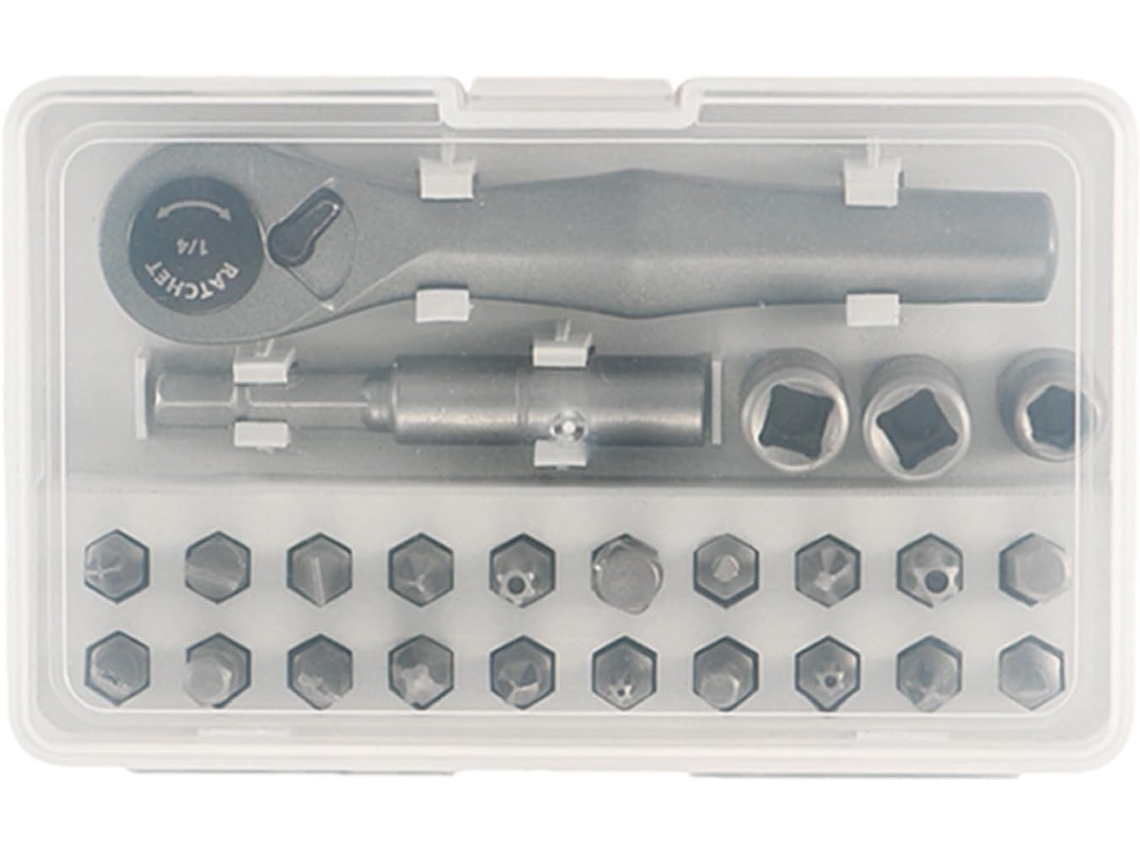 Catraca Multicabeças - Compacta E Leve, Kit 25 Em 1 Com Design À