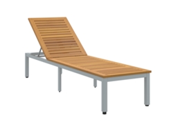 Conjunto 1 Espreguiçadeira Vidaxl Castanho Madeira De Acácia Maciça (200 X 55 X 35 Cm)