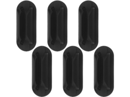 Conjunto de 6 prendedores de lápis antiderrapantes, em polietileno marrom, para organização de mesas, ideais para