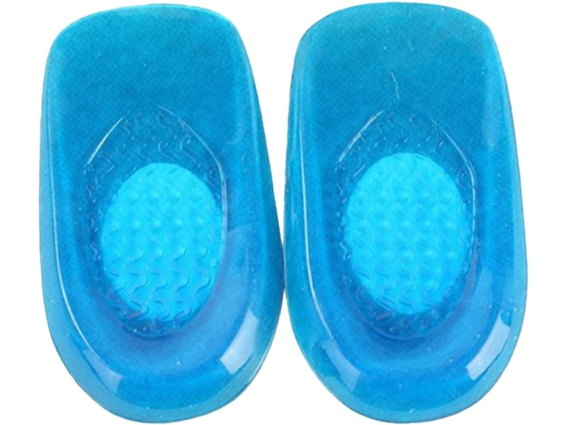 Almofadas De Amortecimento Para Calcanhar Em Gel Tpe Azul, 1par