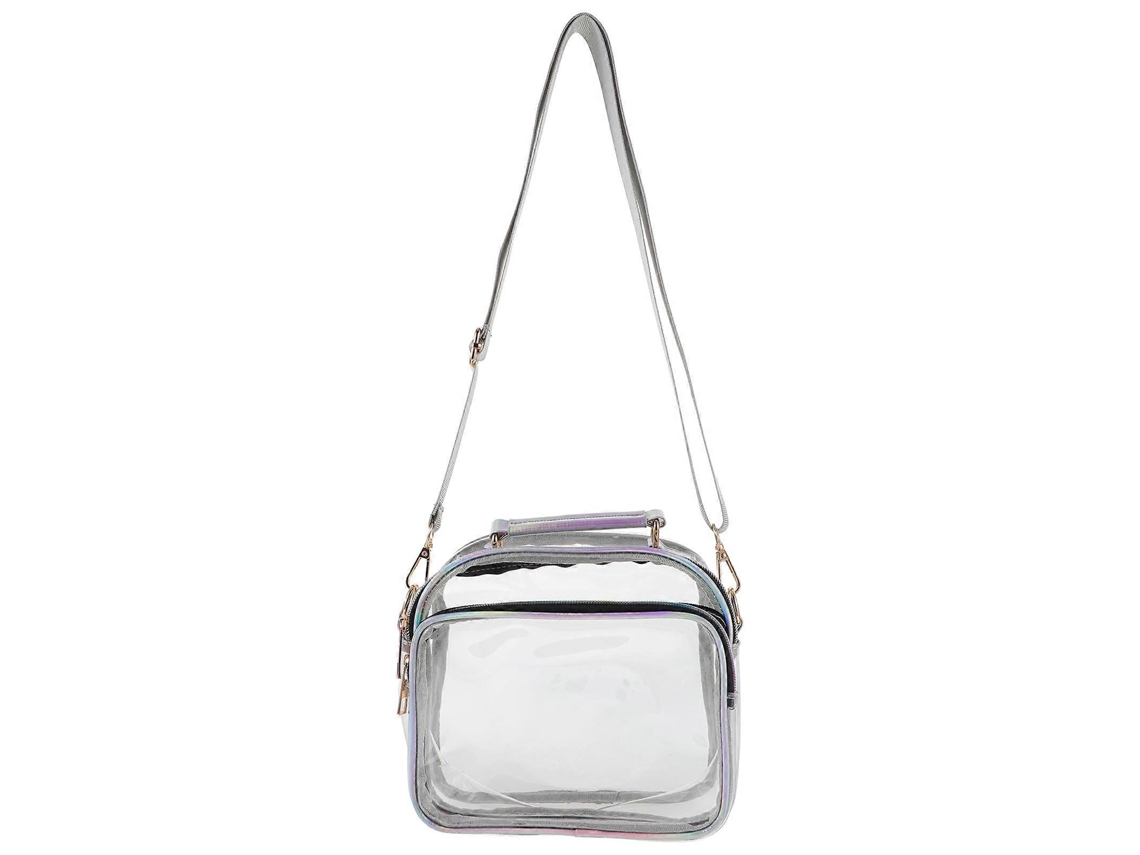 Bolsa Transversal Transparente Para Shows E Estádios, Design Funcional, Para Mulheres--