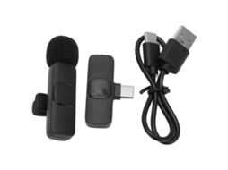 Microfone Lavalier Sem Fio Bluetooth Mini Lapel Para Gravação Live Stream Vlog