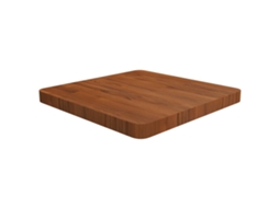 Vidaxl Tampo Mesa Quadrado 50x50x4 Cm Carvalho Tratado Castanho-escuro