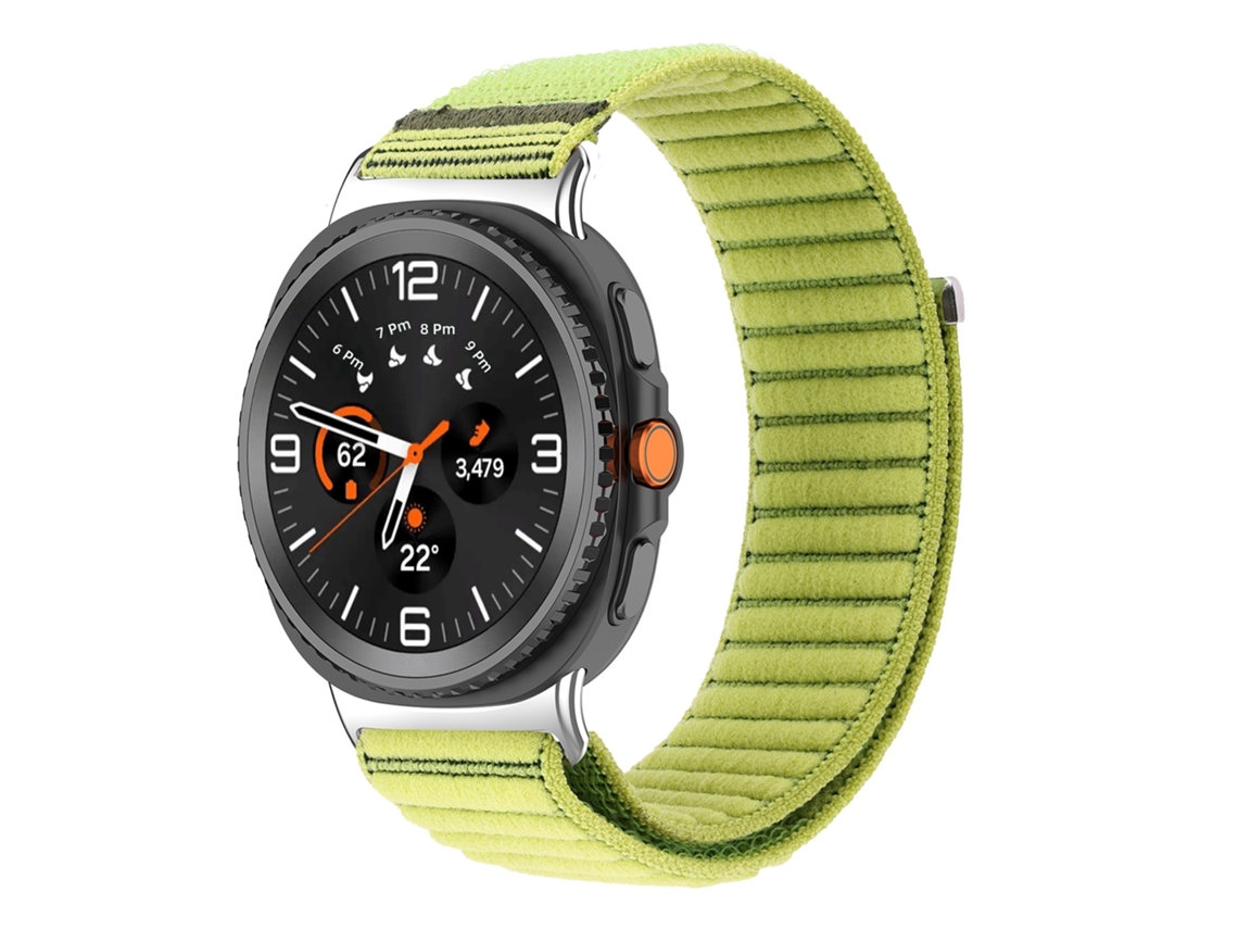 Correia para Samsung Galaxy Watch 8 Classic, Nylon com Pontas Metálicas, Estampa Ondulada, Fecho de Laço CHABERLU
