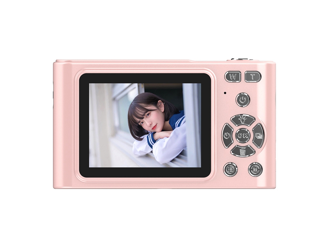 Câmera Digital 4k de Alta Definição, Zoom Digital de 16x, Flash Embutido CZHHMART (rosa)