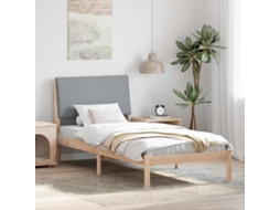 Vidaxl Estrutura Da Cama Marrom E Cinza Claro 100 X 200 Cm