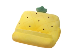 Suporte De Tablet De Frutas Triangular Portátil Travesseiro De Pelúcia Suave Para Aniversários Natal E Festivais Abacaxi