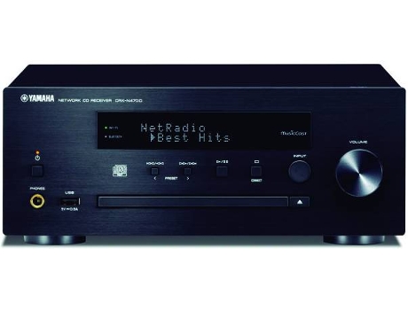Leitor de CD YAMAHA CRX-N470D Preto — Formatos:  MP3,WMA,MPEG4,AAC,WAV, FLAC,AIFF,ALAC