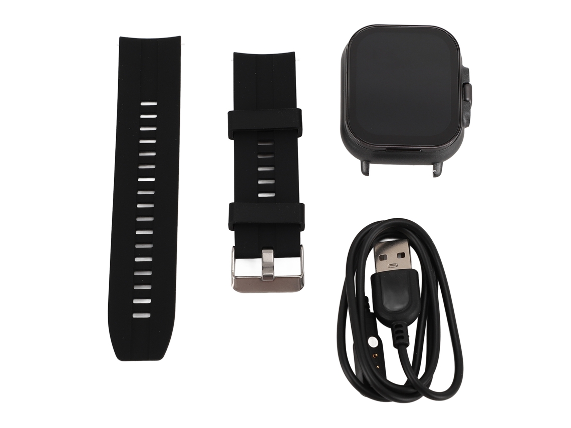 Relógio Inteligente com Fones de Ouvido Fitness Tracker Tela 2.01 Polegadas para Ios Android Preto