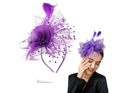 Laxiscreed Flor De Cabelo Roxa Com Penas Para Festas E Eventos De Cavalos