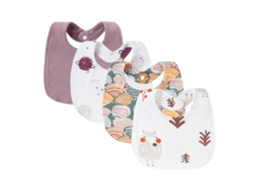 Conjunto De Babador De Algodão, 4 Unidades De Babador De Alimentação Para Recém-nascidos Toalha De Saliva Absorvente Pano De Arroto Para Bebês Pa