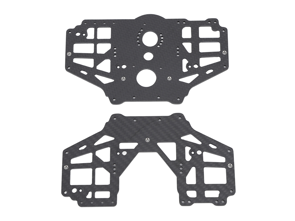 2pcs Placa Lateral De Chassi Carbono Preto Esquerda Direita Para Carro Rc Losi Lmt 1:8 4wd Eixo Sólido
