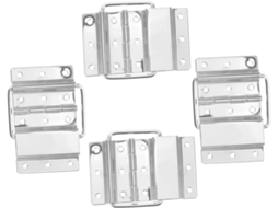Dobradiças Cabilock De Liga Leve Reforçada Para Flight Cases 4 Peças, Com Instalação Rápida E Design Que Economiza