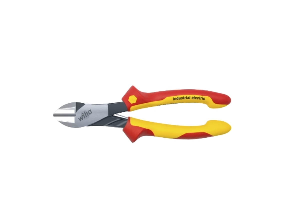 Alicate De Corte Diagonal De Força Elétrica Industrial WIHA Com Dynamicjoint® Com Mola De Abertura Conectável E Desconectável (40922)