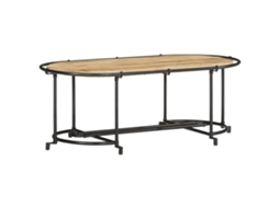 Vidaxl Mesa De Centro 110x55x40 Cm Madeira De Mangueira Áspera Maciça