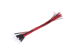 Diodos Emissores de Luz 12V 5mm Azul Gelo com Cabo 20cm