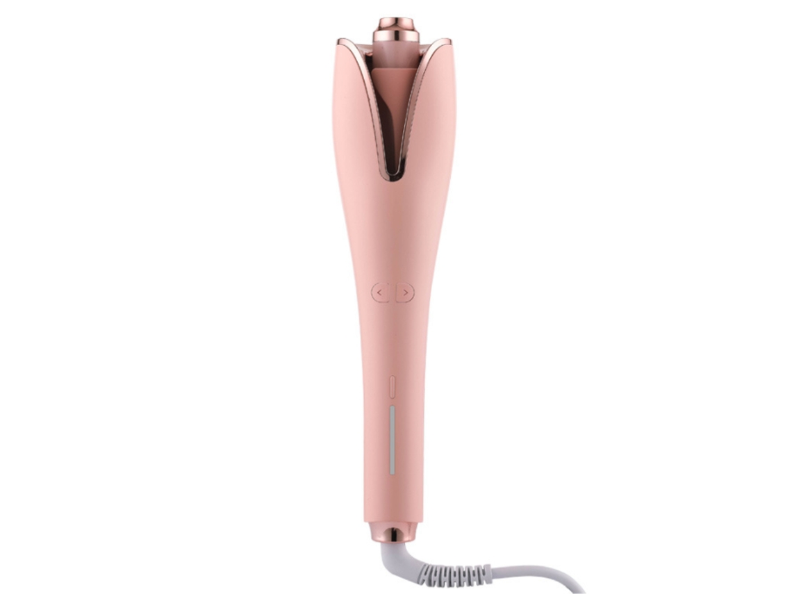 Rizador automático para cabello seco o mojado, no daña el cabello, con iones negativos (rosa) - Aquaforge