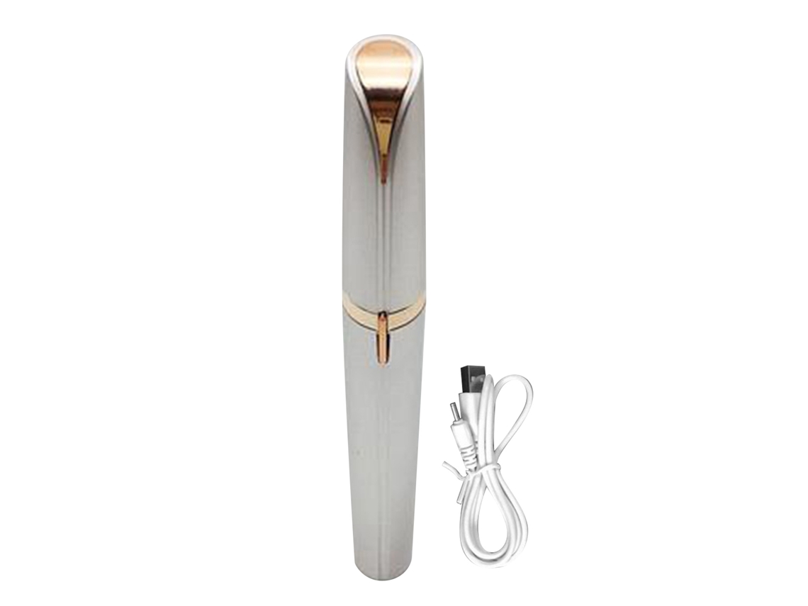 Depiladora Eléctrica Labial Corporal Dorada Usb