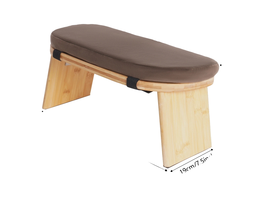 Banco De Meditação, Design Ergonômico, Compacto E Portátil, Café